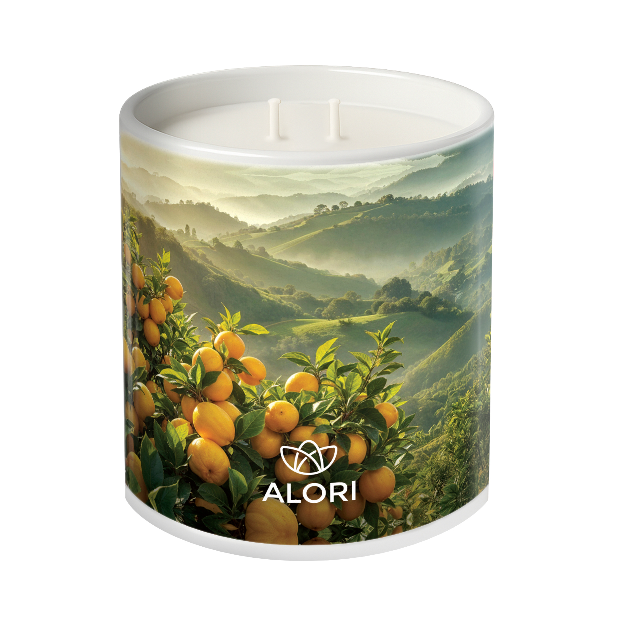 Sojina sveča - Citrusi - bela 450 ml